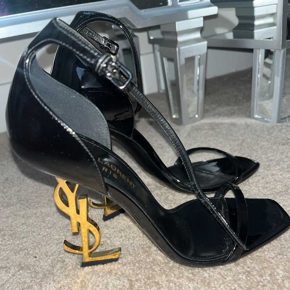 Ysl Opyum Heel- Gold Hardware